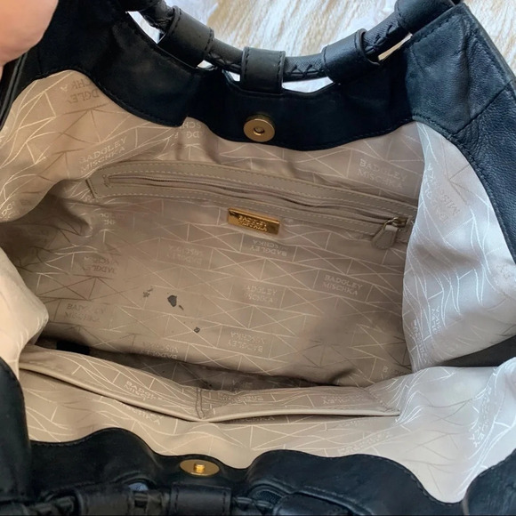 Badgley Mischka Large Leather Tote Bag - Picture 4 of 7